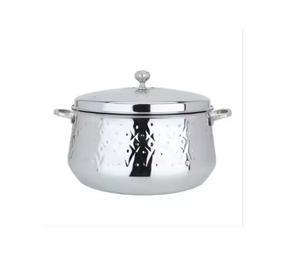 Couvercle en métal poli argenté servant une casserole de buffet Culture du Moyen-Orient Style arabe Casserole de corps en bois Hotpot - Product Image 4