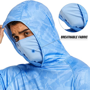 Chemise de pêche à manches longues respirante avec capuche Sweat à capuche extérieur personnalisé pour hommes avec logo et options d'étiquette de marque - Product Image 6