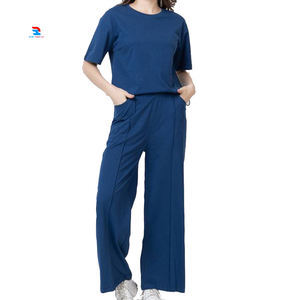 Sportswear <b>Baggy</b> Tee Shirts Tracksuit Women High Quality Drop Shoulder T Shirt <b>Trouser</b> Set Streetwear Oversize T Shirt Tracksuit - Product Image 1