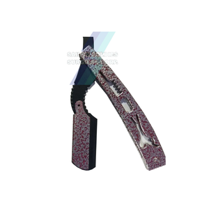 Maquinilla de afeitar de barbero recta de etiqueta privada con mango plegable Logotipo personalizado Cuchilla de afeitar de corte de barba para uso facial - Product Image 3