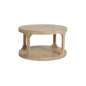 Кофейный столик, белый маленький акцентный чайный столик, мебель для гостиной, антикварный промышленный винтажный деревенский деревянный круглый кофф