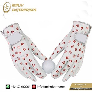 Gants durables Floral Anti-dérapant Respirant Sports en peau de mouton Gants de golf pour femmes en cuir Soft Fit Sport Grip - Product Image 2