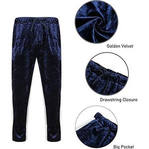 Ensemble de survêtement en velours imprimé uni décontracté pour homme, style personnalisé, hiver - Product Image 4