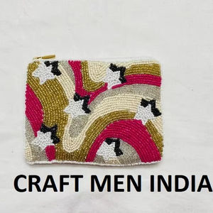 2025 Latest New Hot Selling Indian Handmade Beaded POUCH Coin <b>Purse</b> Zipper Closure Canvas Lining <b>for</b> Party Evening Hot <b>Girls</b> - Product Image 5