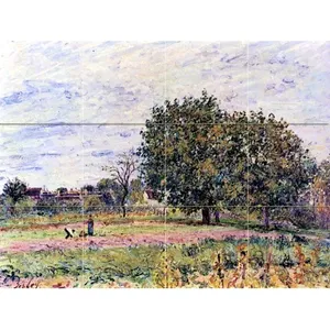 Alfred Sisley's Countryside Scene Cerámica Backsplash Azulejo Art Deco Mural de pared #2318 - Product Image 1