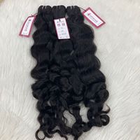 Tekstur baru semua kutikula mentah alami laut bergelombang pakan 100% vendor rambut Virgin tidak kusut rambut manusia Vietnam lembut
