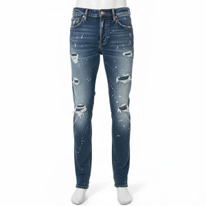 Nuevos Jeans de Moda al por Mayor para Hombre, Talla Grande, Corte Recto, Transpirables, de Mezclilla, Servicio OEM, Diseño Personalizado - Product Image 6