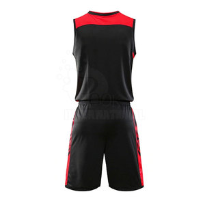 Uniforme de baloncesto para hombre, fabricante de fábrica, al por mayor, Color negro y listo - Product Image 2