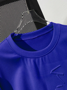 Camiseta en relieve para hombre, Camiseta holgada de algodón de gran tamaño con relieve, ropa de calle informal, camiseta de estilo deportivo con cuello redondo para hombre - Product Image 6