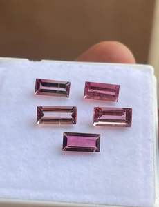 Natural Tourmaline Baguette <b>Stone</b> Loose Gemstone Lot.pink <b>colour</b> tourmaline. - Product Image 2