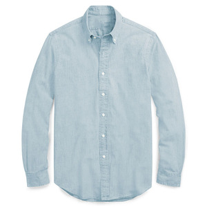 Camisas de hombre al por mayor de lujo casual puro algodón Jean camisa delgada de talla grande ropa de hombre - Product Image 5