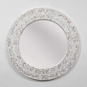 Espejo de pared de nácar redondo grande Vintage moderno para decoración del hogar gran oferta para ocasiones navideñas y Diwali - Product Image 3