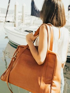 Sac de voyage sport en cuir véritable et polyester, sac de week-end, sac de sport, sac de voyage, sac de sport unisexe, sac de transport, grande capacité, fait à la main - Product Image 4