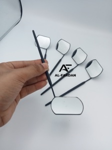 Professionnel Grand Carré Noir Mat Extension De Cils Miroir Poignée En Gros Logo Personnalisé En Acier Inoxydable Cils Artistes Outil - Product Image 6