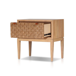 Mesita de Noche de Madera Maciza Inteligente DreamCraft de Beverly, Diseño Moderno Antiguo de Vietnam, Muebles de Dormitorio para Dormitorio o Sala de Estar - Product Image 6