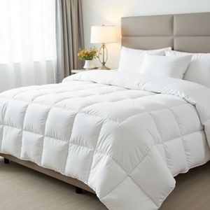 Edredón de algodón para todas las estaciones con plumón de ganso de imitación 230x225 cm - Product Image 2