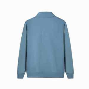 Unisex 100% Polyester Fleece 1/4 <b>Zip</b> on Front With Kangaroo Pocket Knitted Rib Cuffs and Bottom Blank Pullover Sweat <b>Shirt</b> - Product Image 5