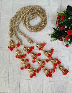 Royal Punjabi Paranda With Pompom Metal Dome Ghunghroo Braid Hair Accessory For Mehndi Jaggo Night Mayoon Ceremony Choti Jewelry - Product Image 4