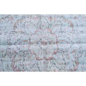 Alfombra Turca, Alfombra Vintage Grande de 5x8.6 pies, Alfombra de Lana con Rayas Azules - Product Image 5