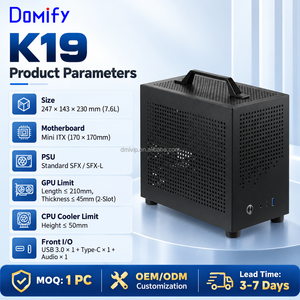 K19 Tragbares 7,6L <span class=keywords><strong>Mini</strong></span>-<span class=keywords><strong>ITX</strong></span>-Gehäuse mit Griff, Aluminium-SFF-Desktop-Chassis, Unterstützt SFX-Netzteil und 210mm <span class=keywords><strong>GPU</strong></span> für Büro und Embedded-Systeme - Product Image 6