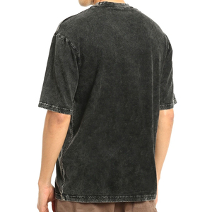 เสื้อยืดผ้าฝ้ายฟอกสีกรดสำหรับผู้ชายผ้าฝ้าย100% บริการ OEM 2025ปี - Product Image 3