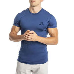 Short Sleeve Custom <b>Logo</b> Men's Fitness T-Shirt Pakistan Made Breathable Quick Dry Cotton/Polyester Regular Fit New Arrival - Product Image 1