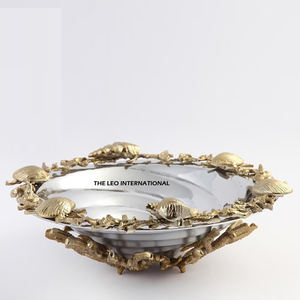 Cuenco de latón estampado elegante, cuencos de frutas grabados personalizados, cuenco de plata pulida brillante para el hogar, cocina, Popular japonés - Product Image 1