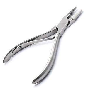 Stainless Steel Hair Extension Pliers 2 Holes for Micro Ring <b>Beads</b> Keratin Loop Silver Hair Extensions Styling Tools - Product Image 1