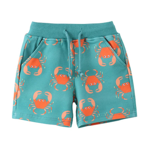 Venta al por mayor 100% algodón niños pantalones cortos en blanco con bolsillo bebé tejido corto verano quinto niños pantalones cortos tendencia Casual - Product Image 1