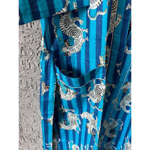 Robe kimono japonaise faite à la main Robe de nuit imprimée tigre pour femmes Coton indien Saison d'été pour demoiselles d'honneur - Product Image 3