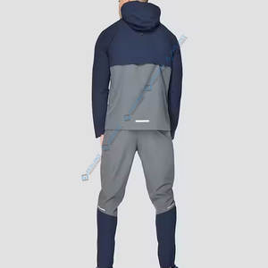 Chándal cortavientos con capucha de invierno transpirable de diseño personalizado, ropa de calle de color sólido para hombre - Product Image 2