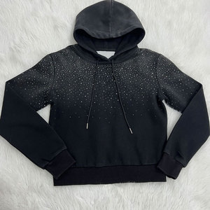 Personalizado strass serigrafía logotipo francés Terry de gran tamaño de algodón pesado lavado ácido Sun Faded hombres sudaderas con capucha Vintage chándal - Product Image 1