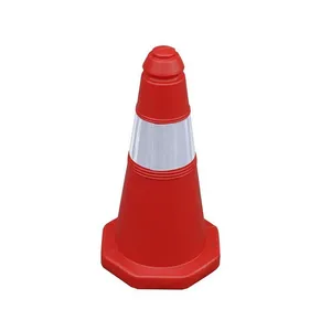 Cono de Tráfico de Seguridad Wesure, 50 cm, Rojo Reflectante, Plástico PE, Advertencia Vial, Anticolisión - Product Image 4