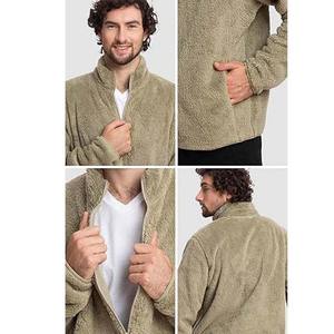 OEM personalizado al por mayor abrigo de invierno Casual hombres chaqueta de lana cuello alto grueso chaquetas de lana chaqueta de invierno - Product Image 3