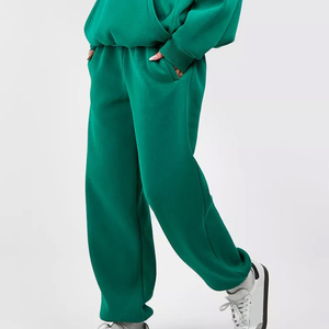 Wholesale Polyester/Cotton Fleece Men's Oversized Lightweight Long Pullover Tracksuit Sets Custom Logo Casual Solid Breathable - Product Image 4