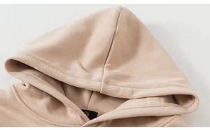 Ensemble de deux pièces de vêtements de sport avec logo personnalisé et motif de lettres en relief pour hommes, pantalon de survêtement à capuche imprimé brodé de couleur unie - Product Image 2