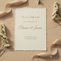 Carte d'invitation artisanale en papier coton 250 g/m², cartes de mariage, cartes d'anniversaire, belles, uniques, OEM, vente en gros 250 g/m²