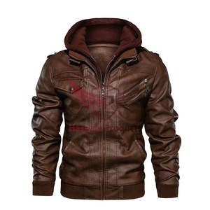 Chaquetas de cuero de marca Premium para hombre, elegante chaqueta informal de otoño para motocicleta, abrigo de motorista para invierno, nueva ropa para hombre - Product Image 1