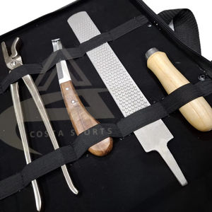 Herramientas para caballos de la mejor calidad, Kit de herramientas para herrador para el cuidado de caballos de 7 piezas, bolsa de níquel, Kit de cuidado de pezuña de caballo de calidad para herradura - Product Image 1