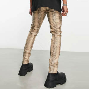 Pantalon droit en cuir décontracté léger pour hommes de haute qualité Vente en gros - Product Image 2