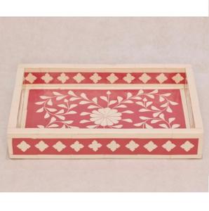 Bandejas multicolores con Incrustaciones de nácar, elegantes y las mejores bandejas decorativas, ecológicas y sostenibles en la India - Product Image 3
