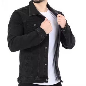 2025 chaqueta de mezclilla para hombre con cierre de botón elegante diseño de manga Regular Denim moda comodidad chaquetas de hombre - Product Image 1