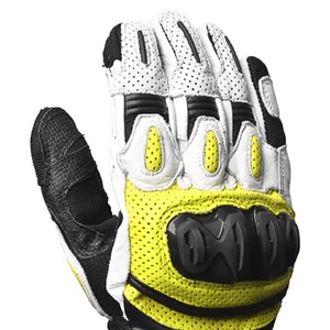 Gants de moto en cuir pour sports motorisés, course, compatibles écran tactile, pour hommes et femmes, noirs, prix de gros - Product Image 5
