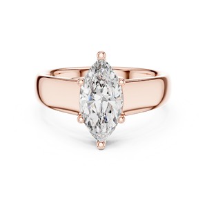 Anillo Solitario de Moissanita con Corte Marquesa de 2.0 ct, Plata de Ley 925, 6 Puntas, Anillo de Compromiso, Joyería para Bodas y Aniversarios - Product Image 1