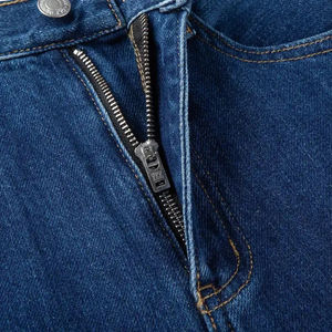 Jeans évasés pour hommes, taille mi-haute, respirants, imperméables, couleur personnalisée, ample, uni, bleu, jambe large, vente en gros - Product Image 2