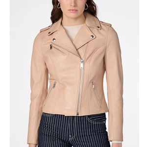 Chaqueta de cuero personalizada para mujer, chaquetas de alta calidad, a la moda, invierno, 2023 - Product Image 6