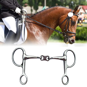 Mors à double articulation de qualité supérieure pour cheval, confortable, en acier inoxydable, équipement équestre, instrument chirurgical vétérinaire, chirurgie - Product Image 2