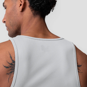 Musculation Stringer OEM Service Compression Muscle Gym Workout Débardeur Fitness Hommes Tricot Côtelé Coton Débardeur pour hommes - Product Image 5