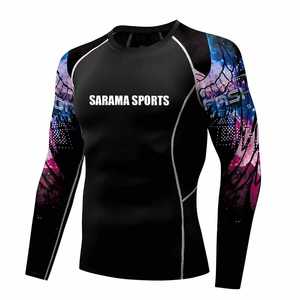Camisetas de Rashguard de MMA con Logotipo Personalizado, Mangas Largas, Equipo de Lucha para Adultos, Camisetas de Rashguard Sublimadas - Product Image 2