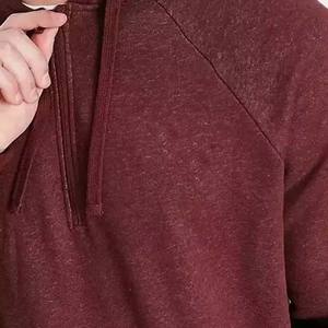 Sweat à capuche quart de fermeture éclair pour hommes personnalisé Street Wear meilleure qualité coton polyester hommes quart fermeture éclair à capuche sweats à capuche pour hommes - Product Image 3